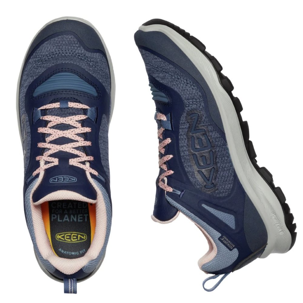 KEEN Terradora Flex Waterproof Hiking Shoe in Vintage Indigo Peachy Keen 7.5